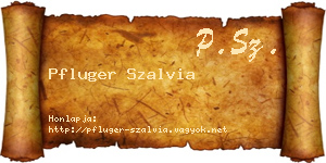Pfluger Szalvia névjegykártya